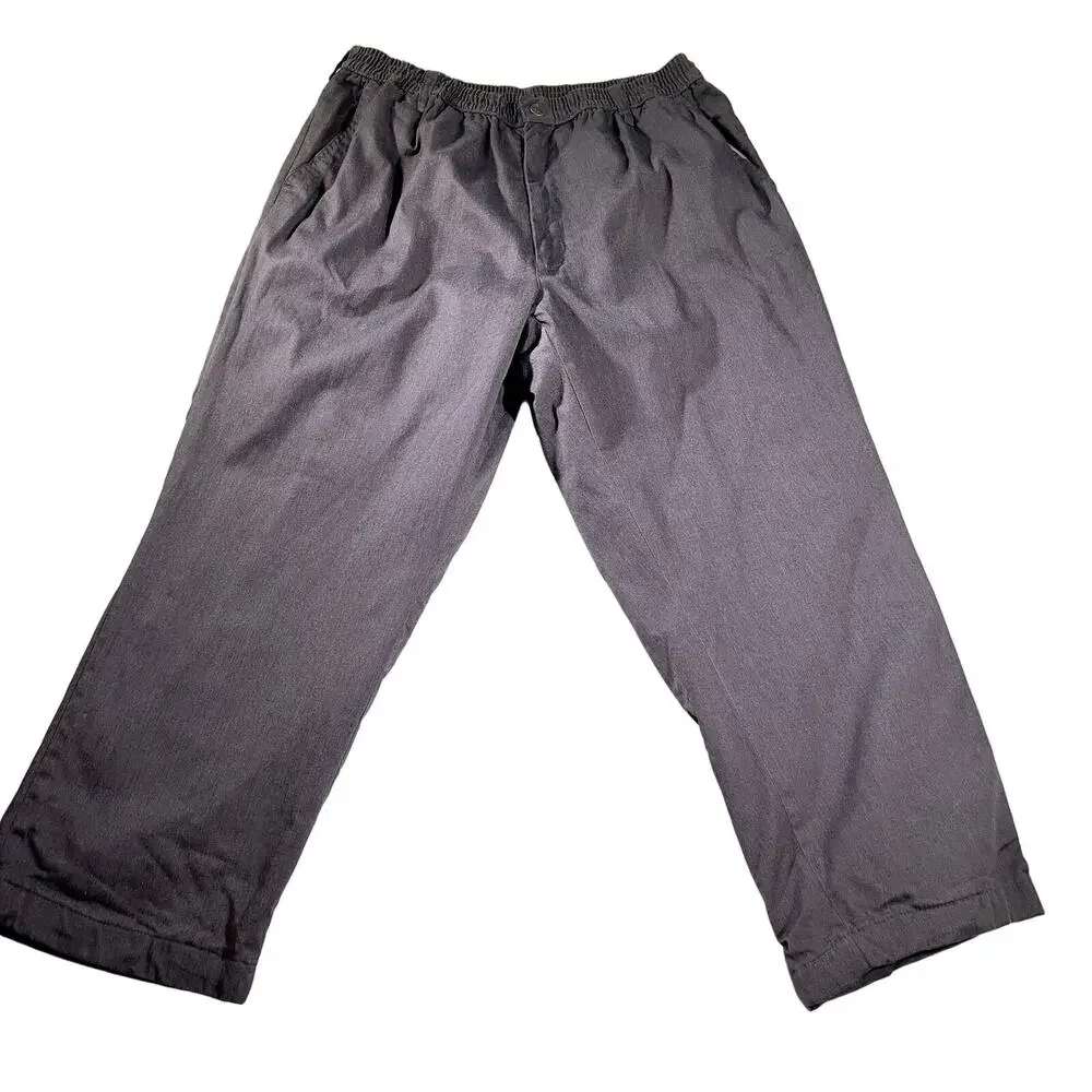 Haband's Ice House Flannel Lined Pants Slacks Men's 42W Short 27L Cold Weather